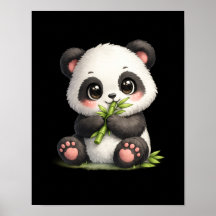 Süßes Baby-Panda-Bambus-Poster