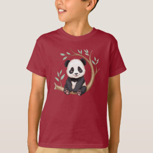 Süßes Baby-Panda – Baumzweig-Charm-T-Shirt T-Shirt