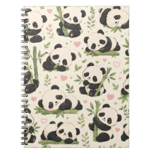 Süßes Baby-Panda-Muster Notizblock