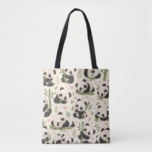 Süßes Baby-Panda-Muster | Tasche (Vorderseite)