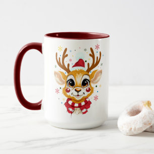 Süßes Baby-Rentier-Weihnachts-Tasse Tasse