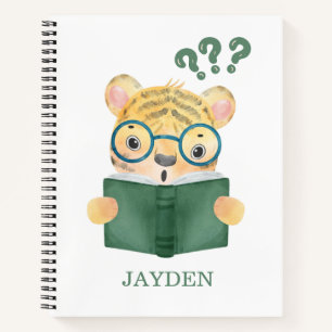 Süßes Baby-Tiger-Lesebuch und Name für Kinder Notizbuch