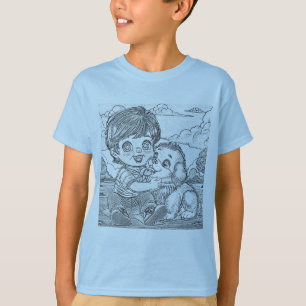 Süßes Baby und Haustier Kinder T-Shirt, Geschenkid T-Shirt