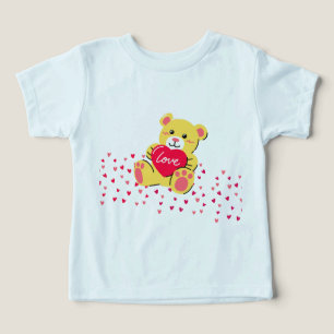 Süßes Baby-Valentins-Herz-Grafik-T-Shirt