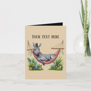 Süßes Baby-Zebra Nachricht hinzufügen  Karte