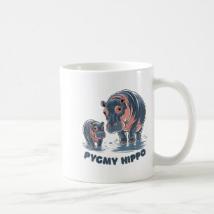 Süßes Baby-Zwergflusspferd Moo Deng Lustiger Zoo F Kaffeetasse