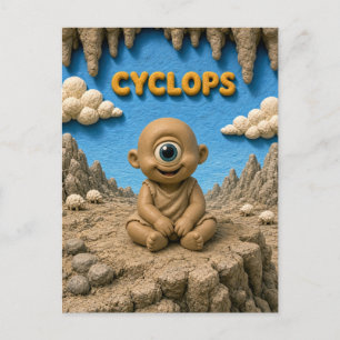 Süßes Baby Zyklop, Mythisch Postkarte