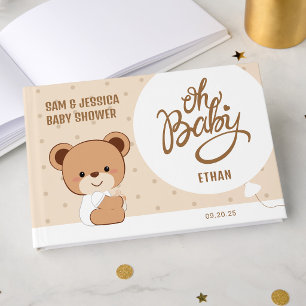 Süßes Babybär Baby Shower Gästebuch