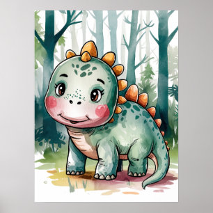Süßes Babydinosaurier - Hübscher prähistorischer D Poster