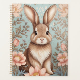 Süßes Babykaninchen Pastell Floral  Planer