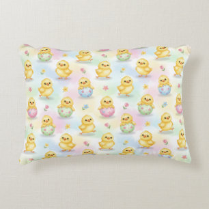 Süßes Babyküken Aquarell Ostern Dekokissen