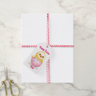 Süßes Babyküken Aquarell Ostern Geschenkanhänger