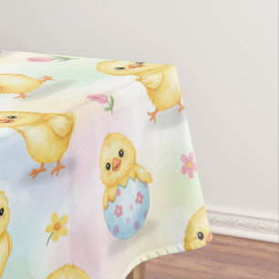 Süßes Babyküken Aquarell Ostern Tischdecke
