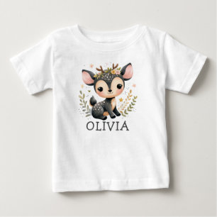 Süßes Babyreh Personalisiert Baby T-shirt