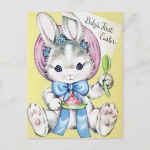 Süßes Babys erstes Osterhäschen Postkarte