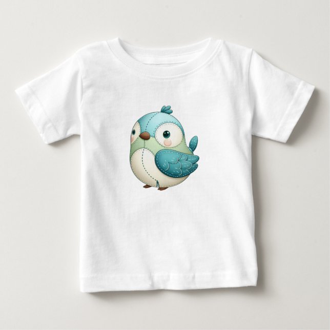 Süßes Babyshirt mit bunten Tieren  Baby T-shirt (Vorderseite)
