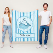 Süßes Babywal-Personalize-Fleece-Decke