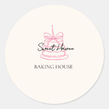 Süßes Bäckerei-Logo-Sticker | Kuchen- und Dessert-