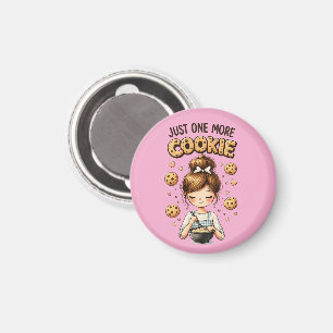 Süßes Bäckermädchen Noch ein Keks Magnet