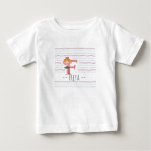 Süßes Ballerina-Buchstabe F Kleinkind  Baby T-shirt
