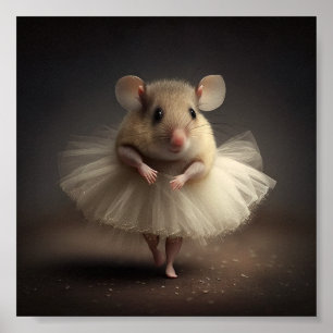 Süßes Ballerina-Maus-Plakat Poster