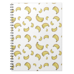 Süßes Bananenmuster Handgezeichnete Banane Ästhe Notizblock