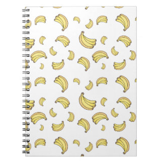 Süßes Bananenmuster | Handgezeichnete Banane Ästhe Notizblock