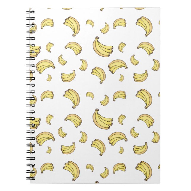Süßes Bananenmuster | Handgezeichnete Banane Ästhe Notizblock (Vorderseite)