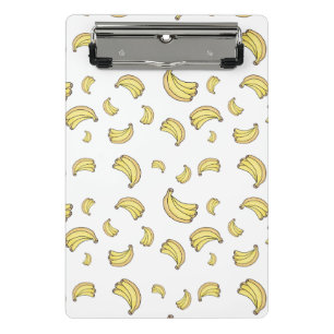 Süßes Bananenmuster Handgezeichnete Bananen-Ästh Mini Klemmbrett
