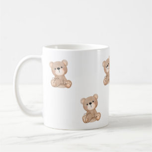 Süßes Bär-Wasserfarben-Design - Einfacher Becher Kaffeetasse