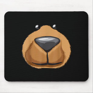 Süßes Bärengesicht Kostüm-Shirt Lustiger Halloween Mousepad