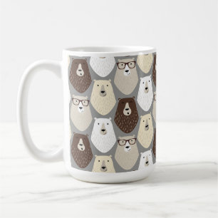 Süßes Bärenmuster Vatertagsgeschenk Lustiger Papa- Kaffeetasse