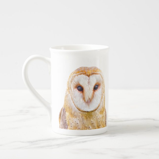 Süßes Barn Owl Bird Nature Art Prozellantasse (Links)