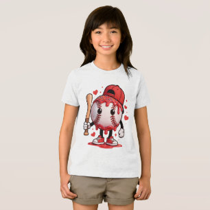 Süßes Baseball-Drip-Cartoon-Maskottchen-Kinder-Spo Tri-Blend Shirt