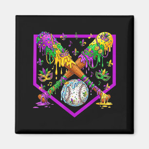 Süßes Baseball-Eis-Drip-Mardi Magnet