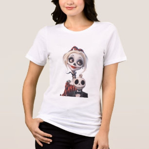 Süßes Basic-T-Shirt für Frauen – Liebenswertes Gra Tri-Blend Shirt