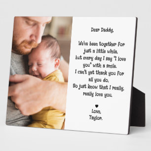 Süßes bearbeitbares "Lieber Daddy"-Gedicht & Foto- Fotoplatte