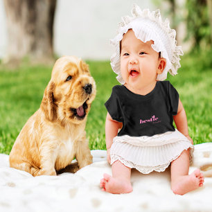 Süßes Bestie-Baby-Mädchen-Herz-Design Rosa Baby-T- Baby T-shirt