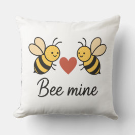 Süßes Bienen-Paar „Bee Mine“ Lieblings-Wurfkissen Kissen