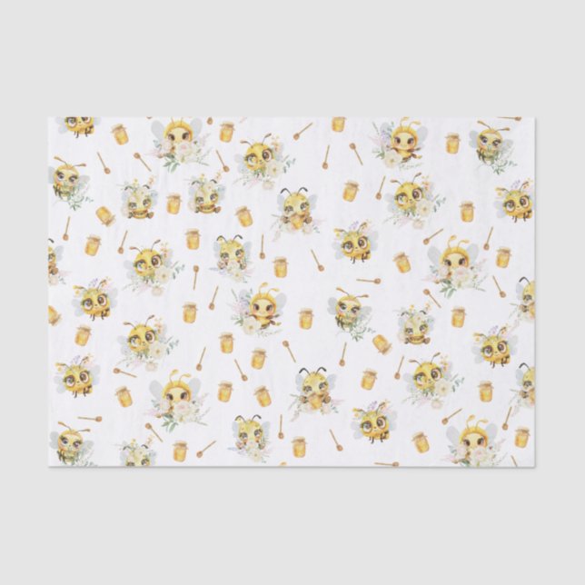 Süßes Bienengeschenk Seidenpapier (Vorderseite)
