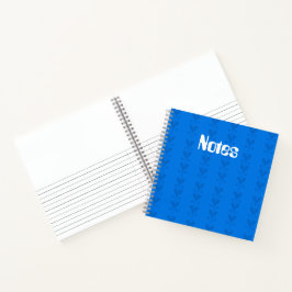 Süßes Blau-Herzen-Muster-Notizbuch Notizbuch