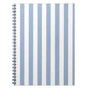 Süßes blau-weiß gestreiftes Spiralnotizbuch  Notizblock