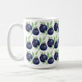 Süßes Blaubeeren Wasserfarben Handlackiert Kaffeetasse