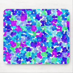 Süßes blaues aqua violett pinkies Muster Mousepad