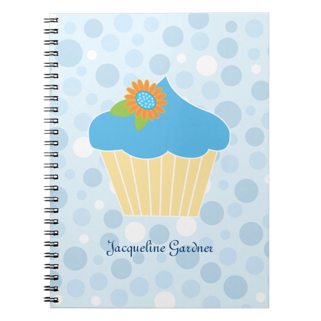 Süßes blaues Kuchen-Notizbuch Notizblock (Vorderseite)