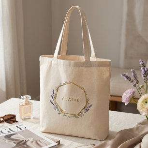 Süßes Blumen-Daisy-Monogramm Tragetasche