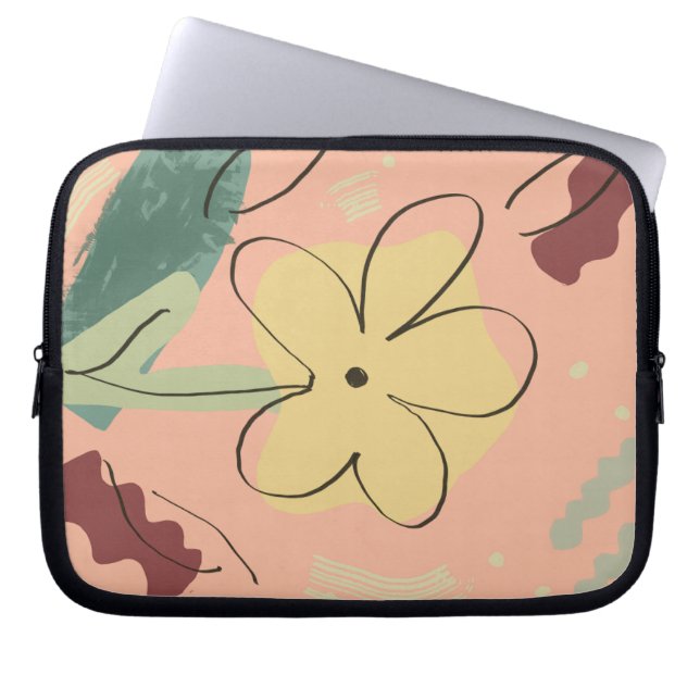 Süßes Blumen-Design-Laptop-Case Laptopschutzhülle (Vorderseite)
