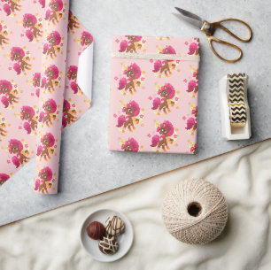 Süßes Blumen-Einhorn Geschenkpapier