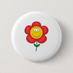 Süßes Blumen-Gesicht Button