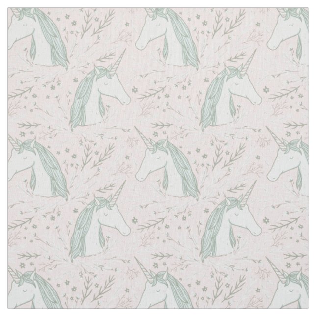Süßes BlumenEinhorn-Muster Stoff (Muster)